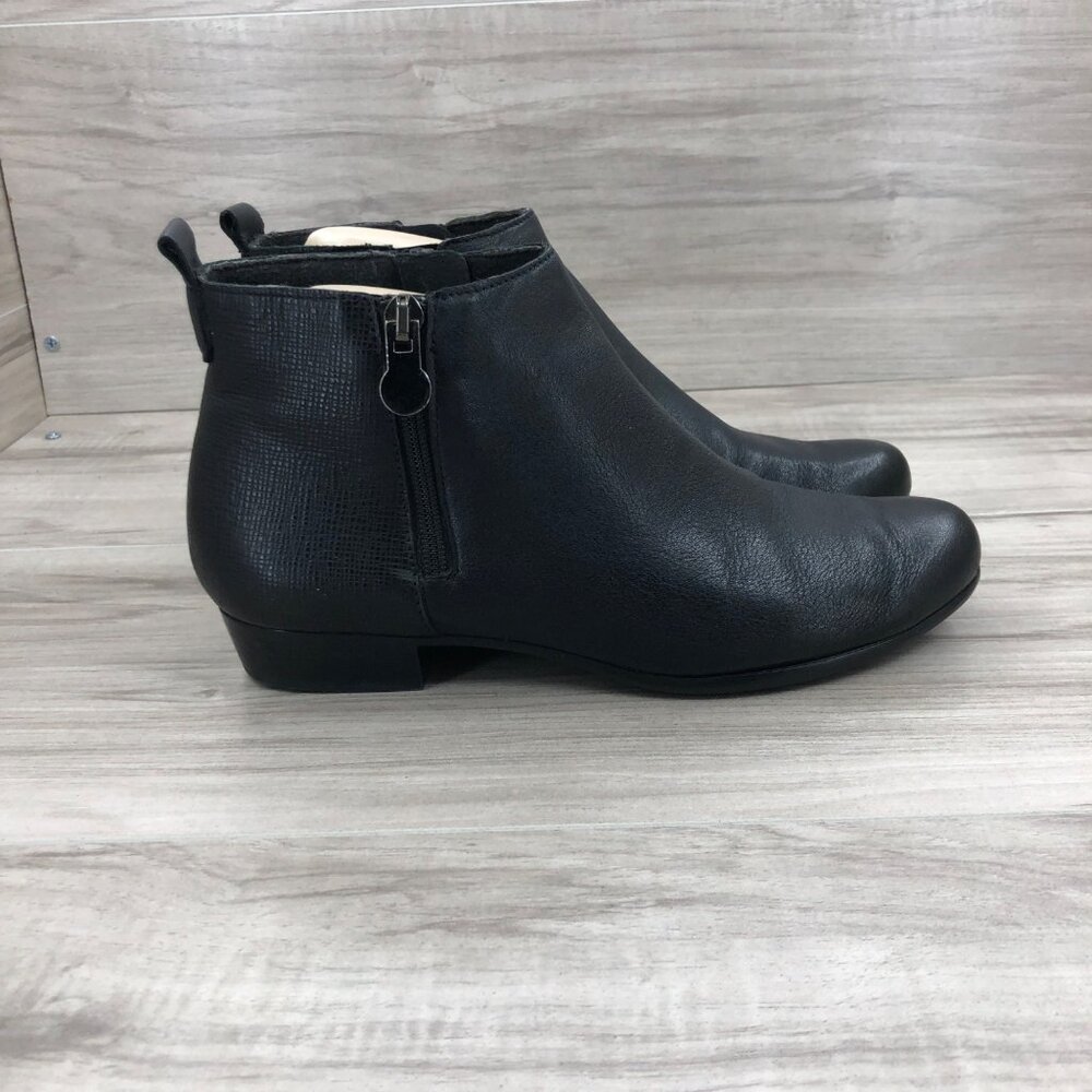 Munro Boots Womens 6 M Lexi Black Leather Double Zip Booties